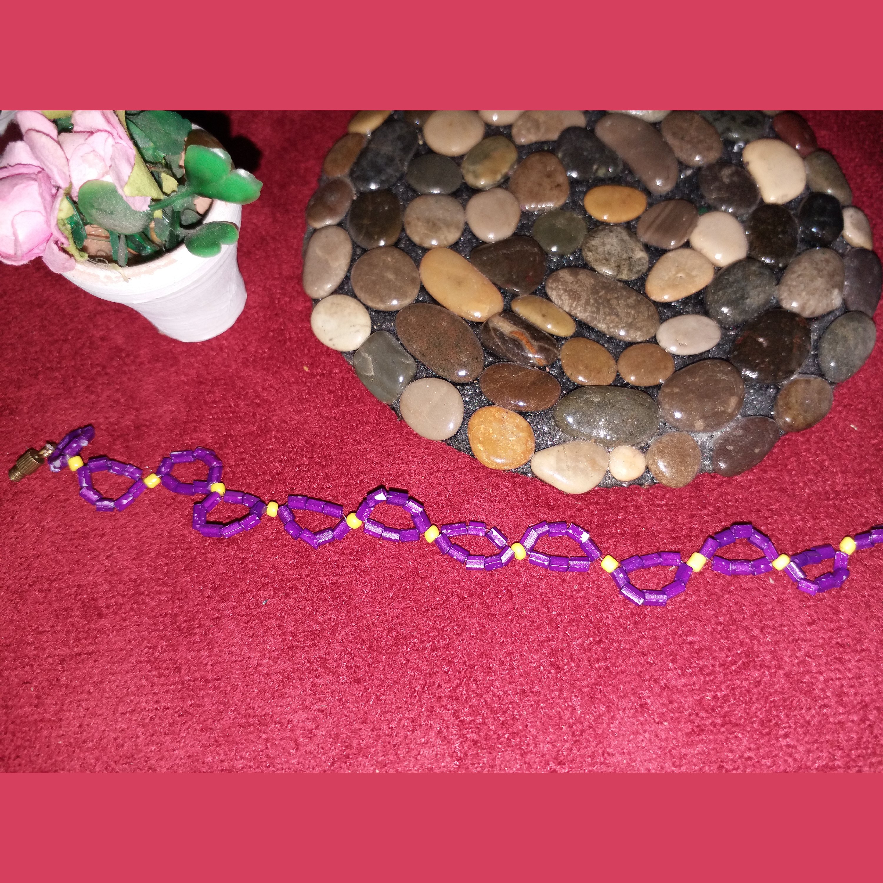 دستبند منجوق بافی شیک