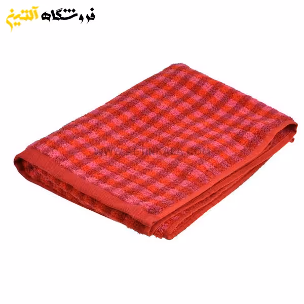 حوله دستی برق لامع مدل ونیز قرمز 40×80