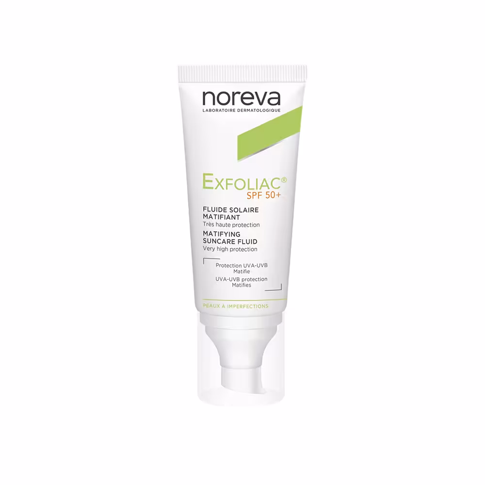 کرم ضد آفتاب مات کننده اکسفولیاک نوروا Noreva Exfoliac Matifying Suncare Fluid SPF50