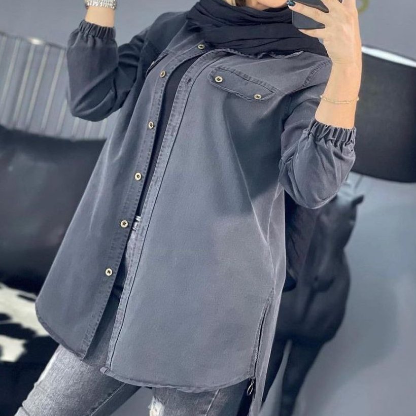مانتو جین ذغالی