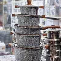 سرویس قابلمه گرانیتی و ده پارچه خانه و آشپزخانه سرویس قابلمه 