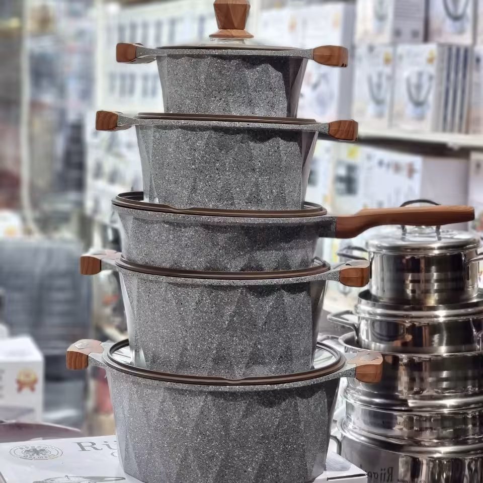 سرویس قابلمه گرانیتی و ده پارچه خانه و آشپزخانه سرویس قابلمه 