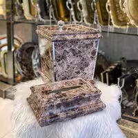 سطل و جا دستمال pvc طرح سنگ