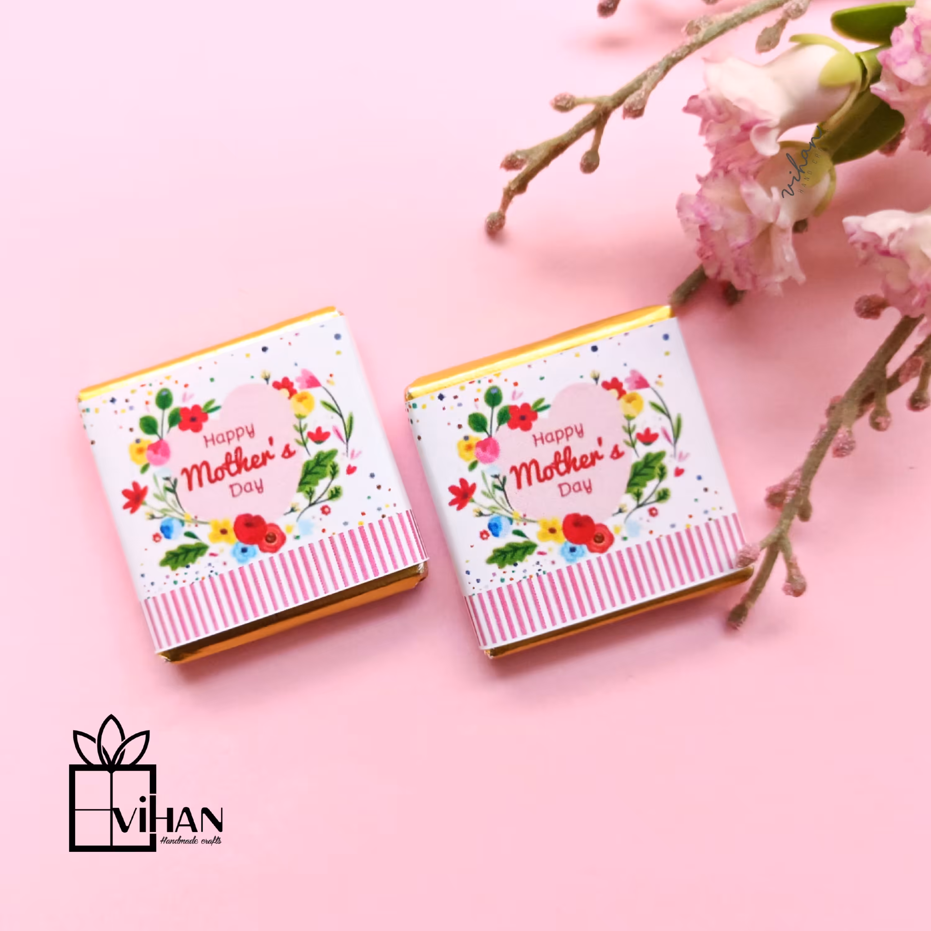 شکلات کادویی مربعی 3* 3 طرح روز مادر 4