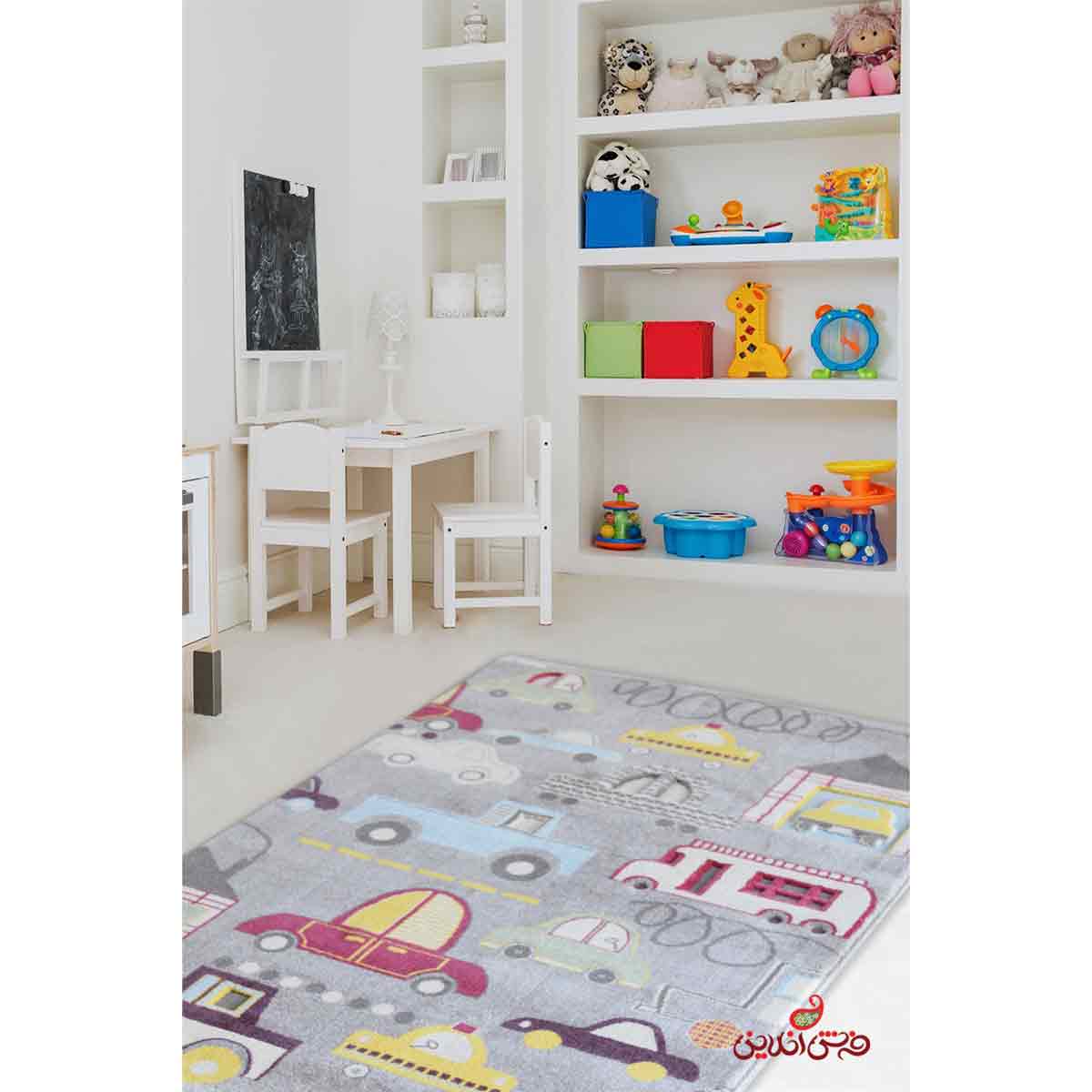 فرش کودک پاتریس طرح شهر ماشینی