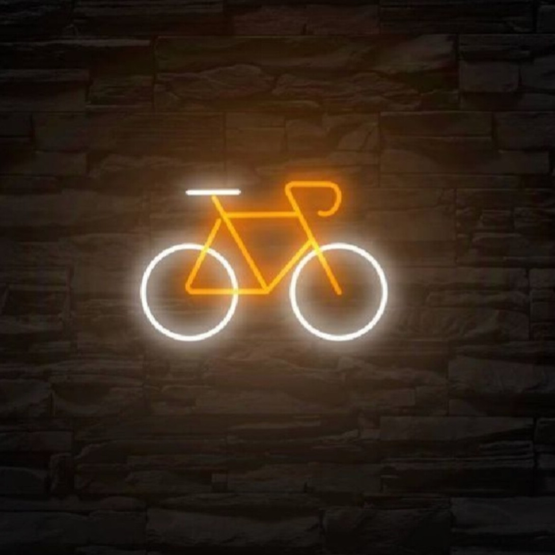 تابلو نئون طرح دوچرخه موجود در  تمامی رنگ های سفارشی ابعاد 30 در 25