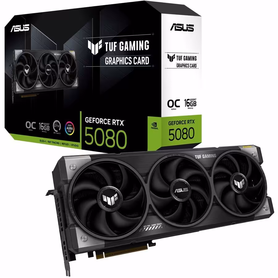 کارت گرافیک ایسوس مدل TUF Gaming GeForce RTX 5080 OC Edition 16GB GDDR7