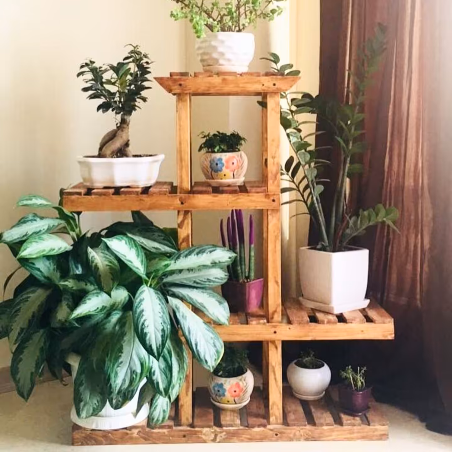 استند تمام چوب طبقاتی