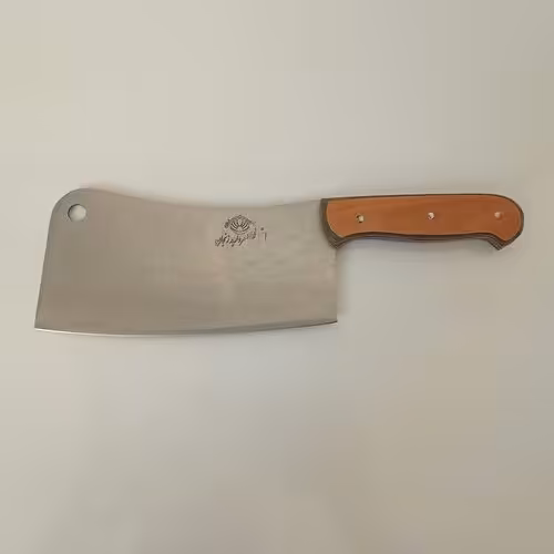 ساطور استیل فولاد مروارید زنجان دسته کاووچویی با کیفیت عالی 

