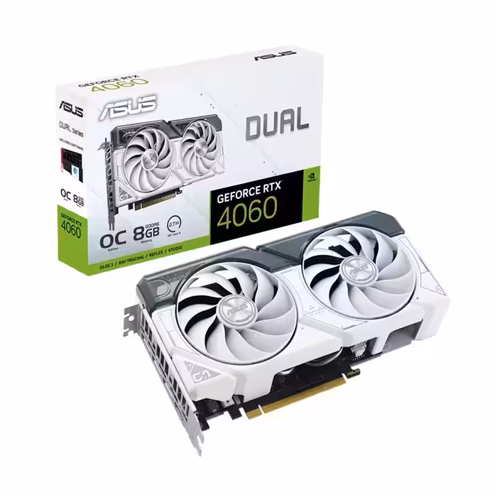 کارت گرافیک ایسوس DUAL GeForce RTX 4060 White OC Edition 8GB