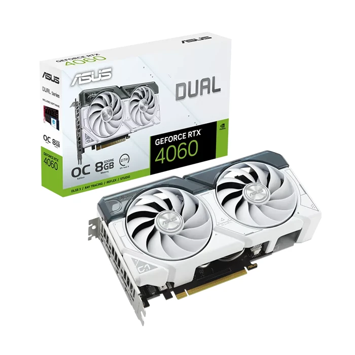 کارت گرافیک ایسوس DUAL GeForce RTX 4060 White OC Edition 8GB