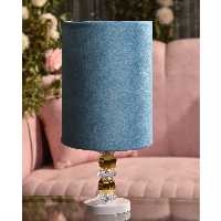 آباژور رومیزی طرح چرم رنگ آبی فیروزه ای