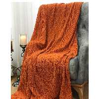 شال مبل  مدل بافت رنگ آجری سایز 170