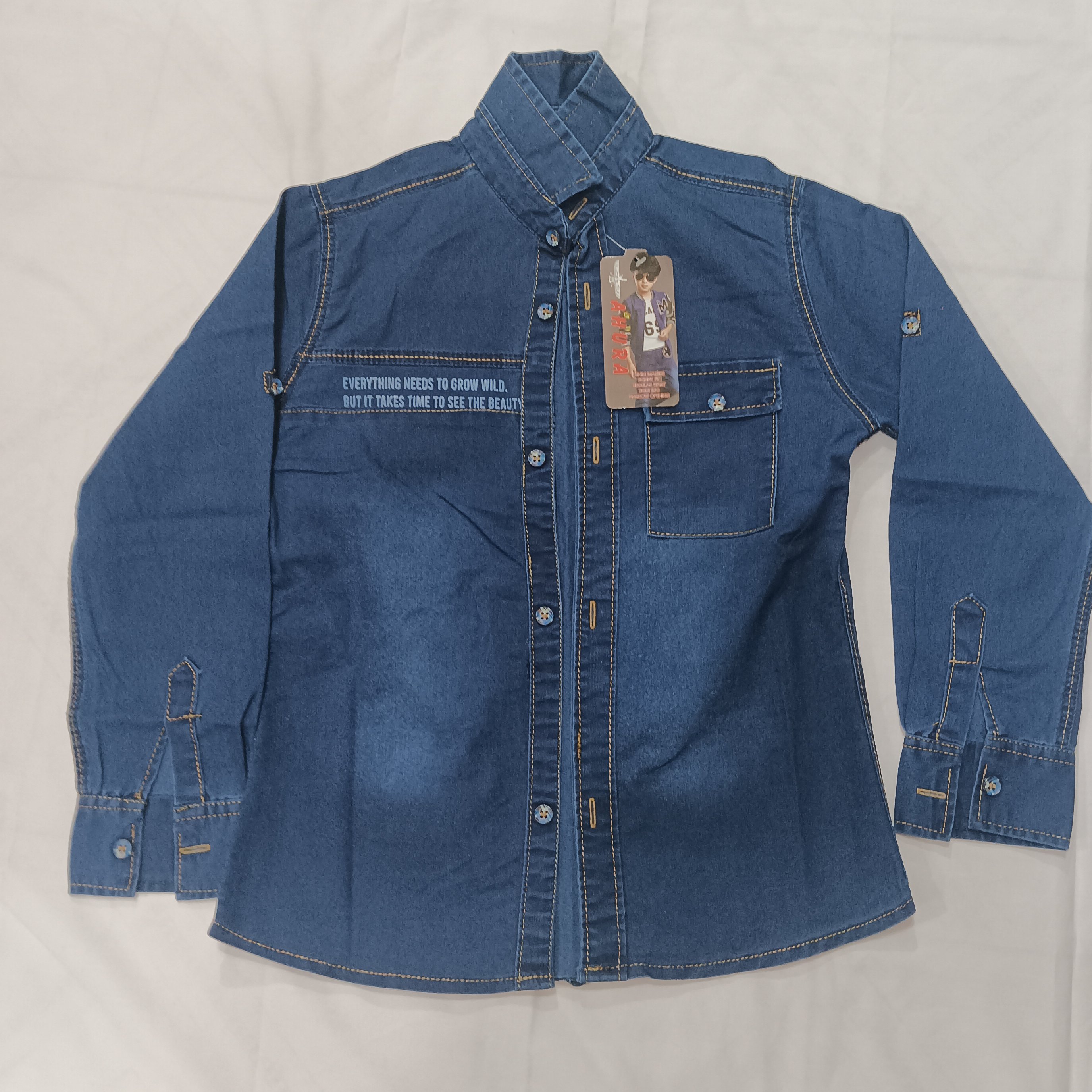 پیراهن لی پسرانه اعلا سنگ شور شده 