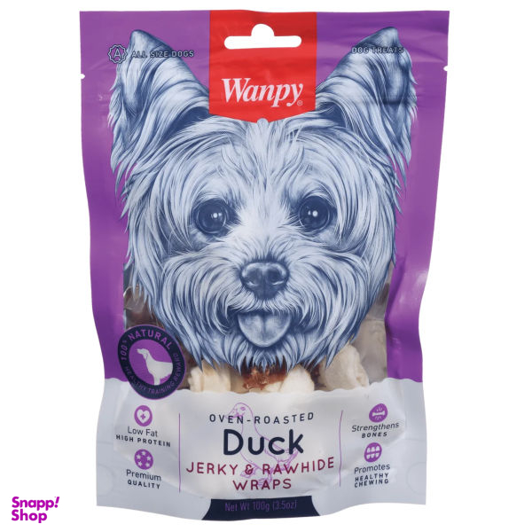 غذای تشویقی سگ ونپی مدل Duck Jerky And Rawhide Wraps کد 01 وزن 100 گرم