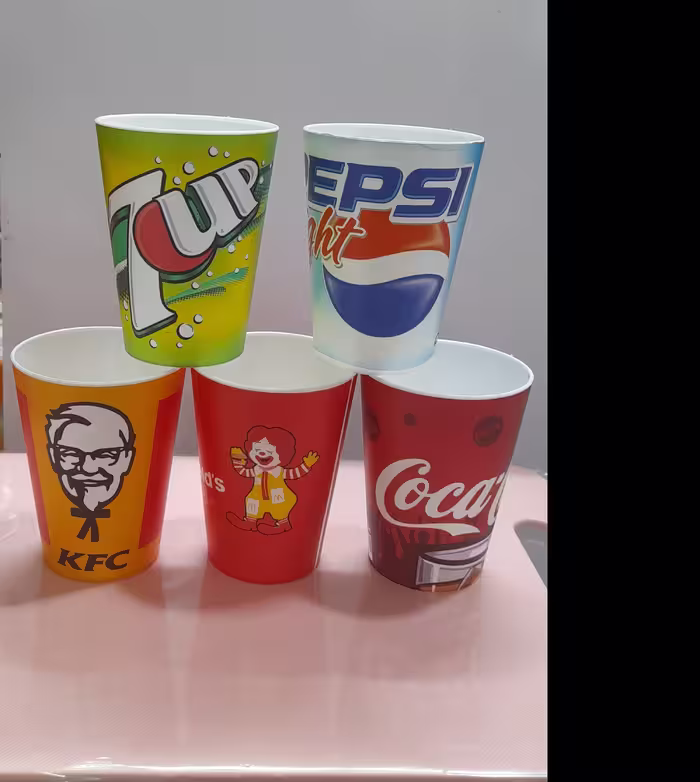 لیوان چاپدار پلاستیکی چاپی در پلاسکو خورشید شب 