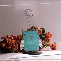 هولدر عکس و یادداشت رومیزی طرح جغد پیکسل ساز/جنس چوب و نقاشی شده/ضدآب