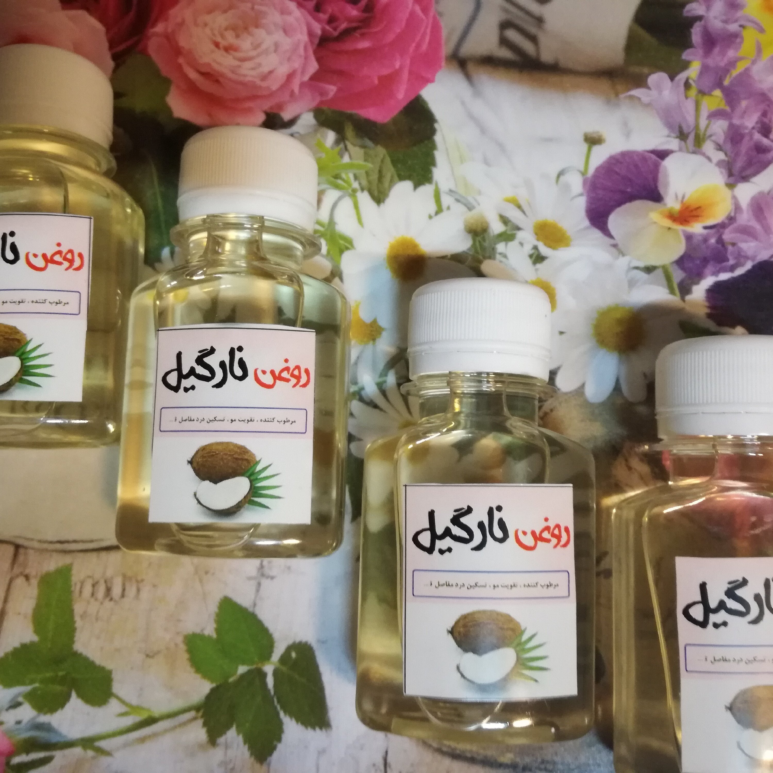روغن نارگیل خالص معطر (عمده) (یک لیتر)