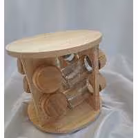 جا ادویه  چوب بامبو و شیشه کار کارداتی و با کیفیتی هست 8 عددی هست حالت گردونه داره و میچرخه