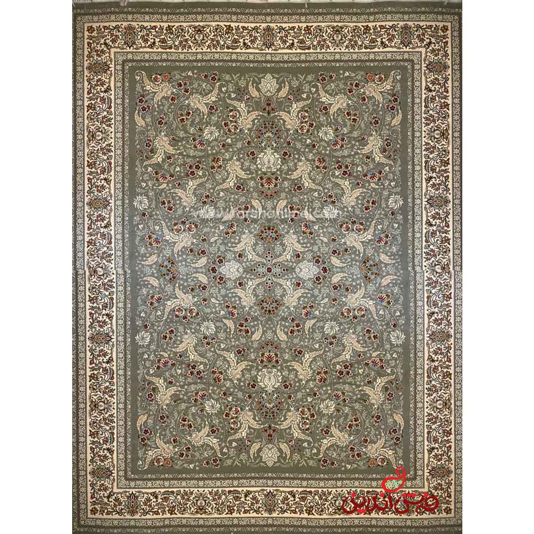 فرش ماشینی شاهکار صفویه 5730 خاکستری