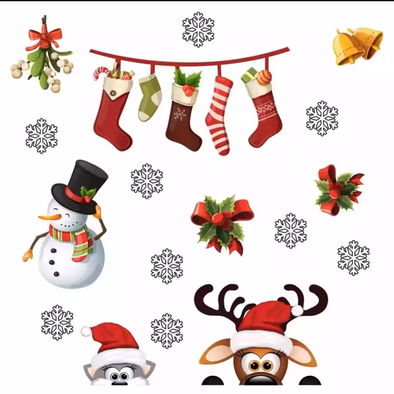 استیکر دیواری آدم برفی