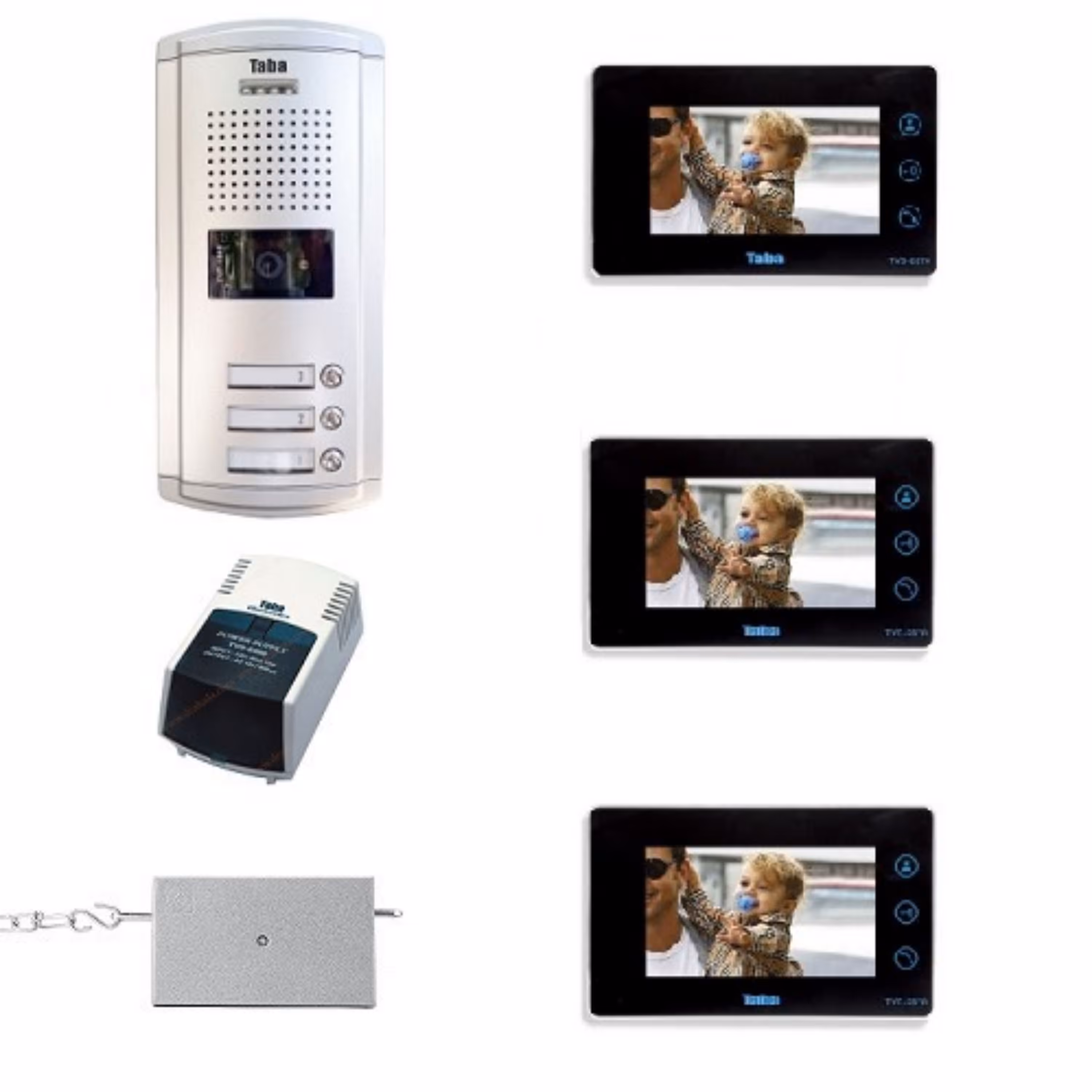 پک 3 واحدی تصویری با مانیتور 2070 تابا الکترونیک