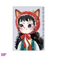 دفتر مشق 100 برگ بامبیلیپ طرح دختر گربه ای کد 4923411