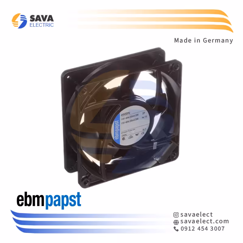 خرید فن تابلویی بوشی 120*120 تکفاز 115 ولت 4600N ای بی ام پاپست آلمان | ساوا الکتریک