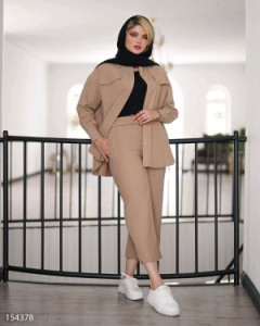 مانتو شلوار زنانه لنین مدل نیلی