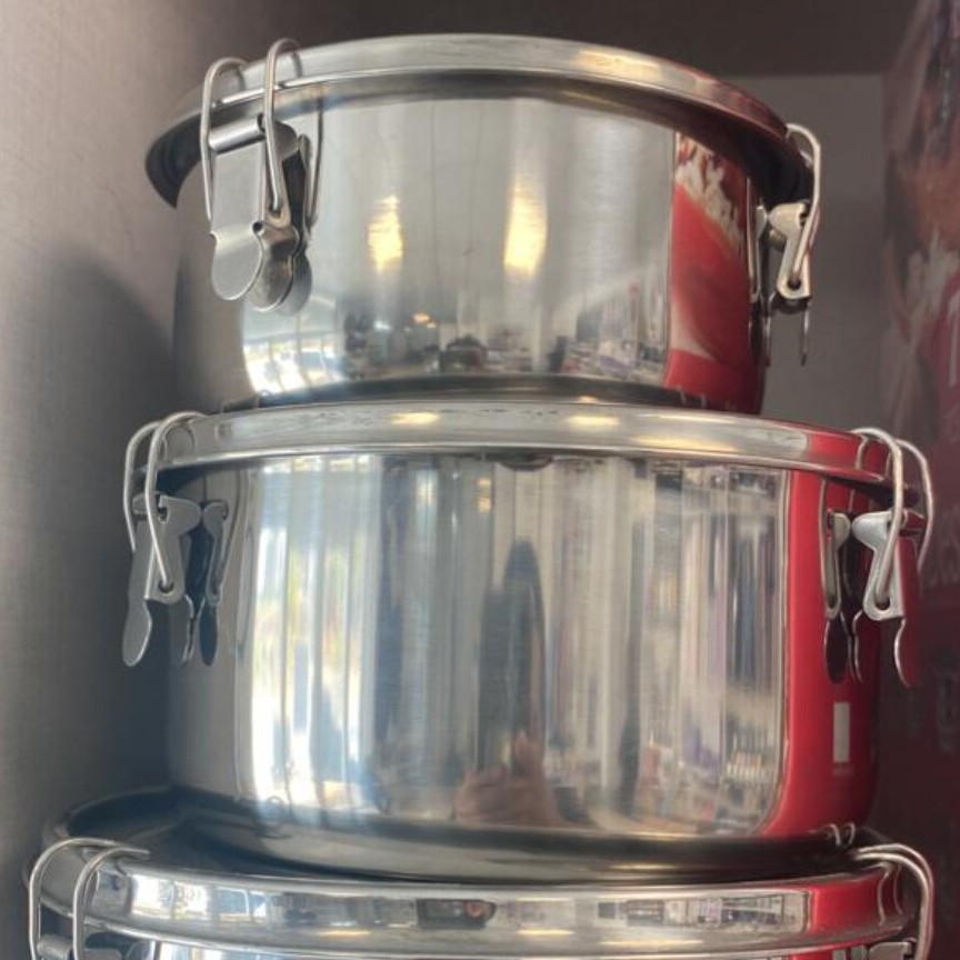 ظرف غذای استیل 3 تایی شرکت یونیک                          جنس باکیفیت 