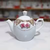 قوری چینی گلدار سایز کوچک 