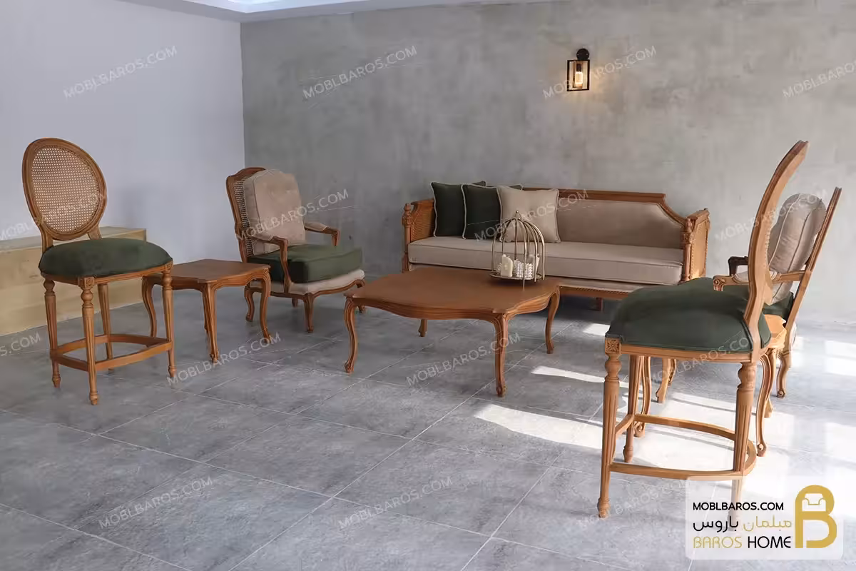 ست مبلمان نئوکلاسیک جدید مدل کاجی