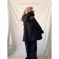 مانتو مشکی کتی نسیبه(جنس مازراتی درجه 1)