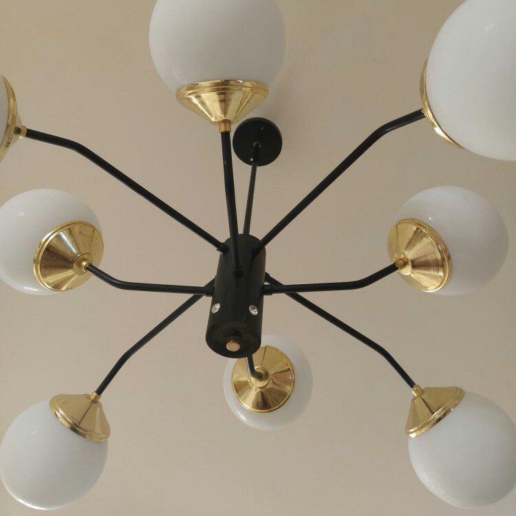 لوستر  حبابی فانتزی فلزی 8شاخه بسیار شیک در تعداد شاخه مختلف مدل 30