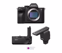 دوربین سونی Sony a7R IV به همراه گریپ و میکروفون