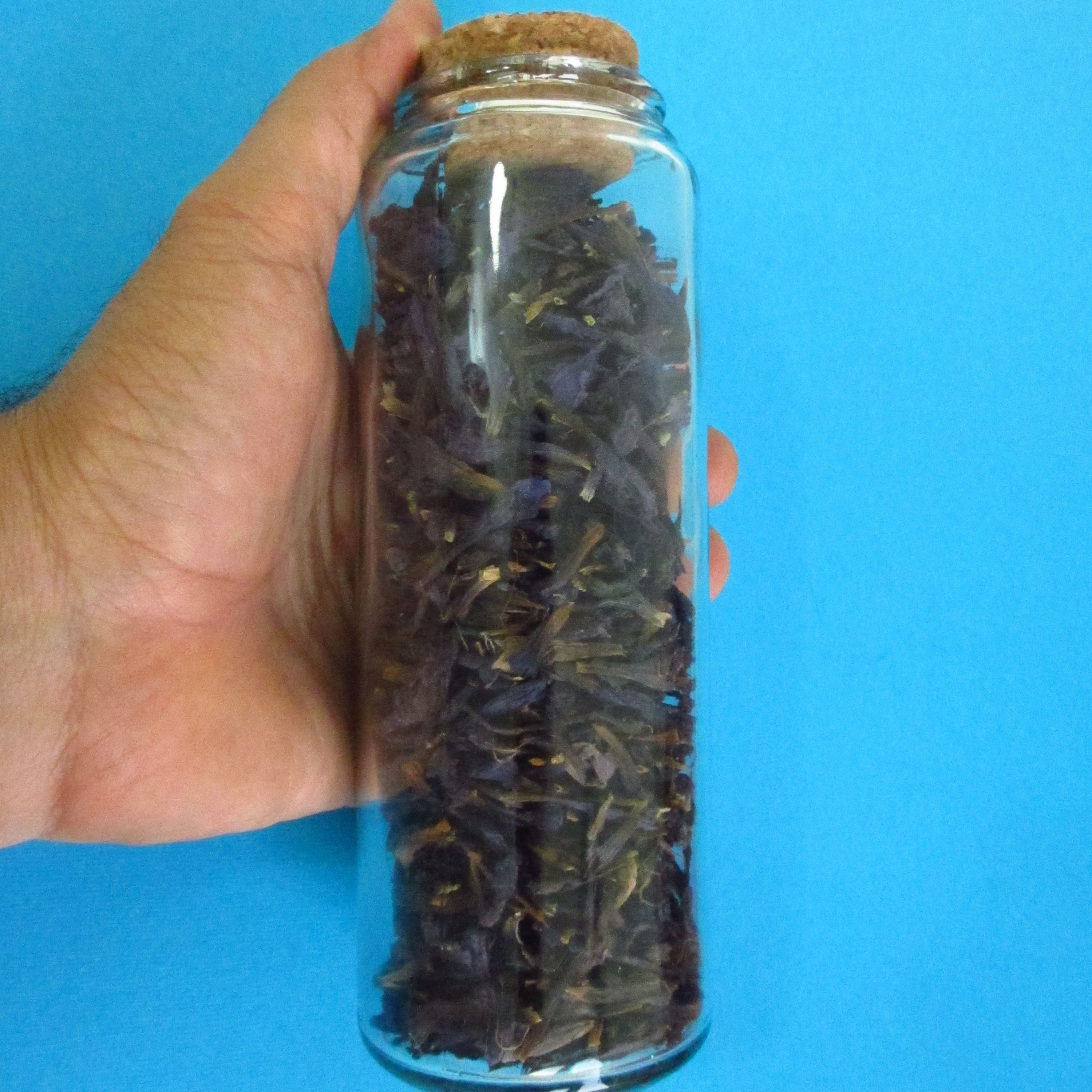 شیشه ادویه طرح آلپ ارتفاع20 سانتیمتر با درب چوب پنبه شش عددی