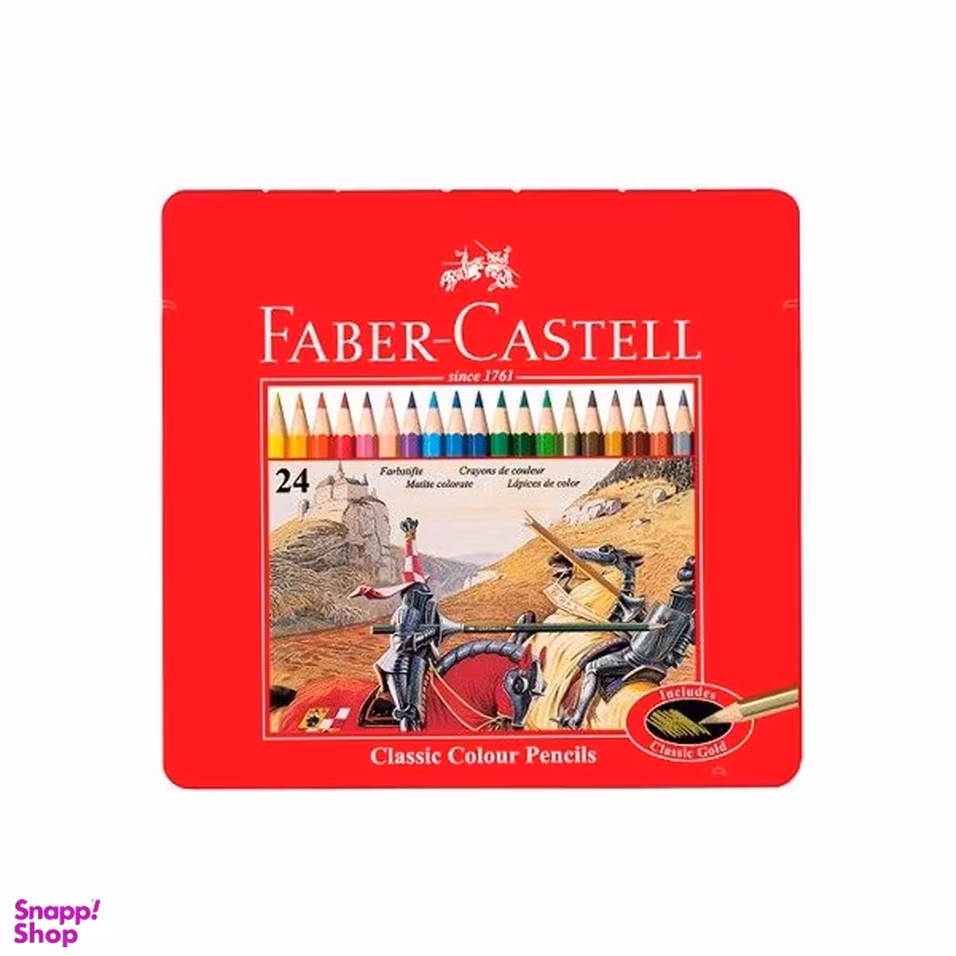 مداد رنگی فابر کاستل مدل کلاسیک بسته 24 رنگ