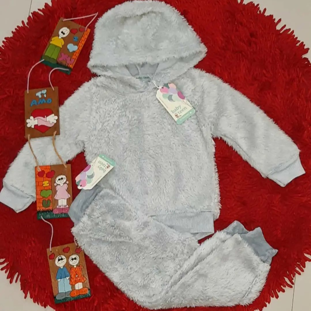 ست هودی شلوار طوسب اسپرت دخترانه و پسرانه  طرح بره ای بسیار شیک و زیبا و رااااحت