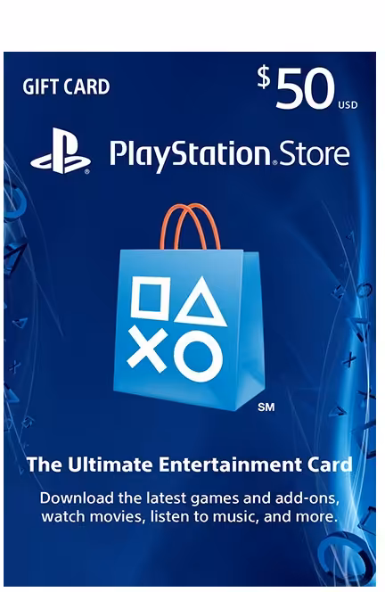 گیفت کارت 50 دلاری پلی‌استیشن