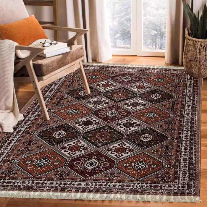 گلیم  ماشینی6 متری(3-2)-طرح مرجان-در سایزهای مختلف(ارسال پس کرایه)