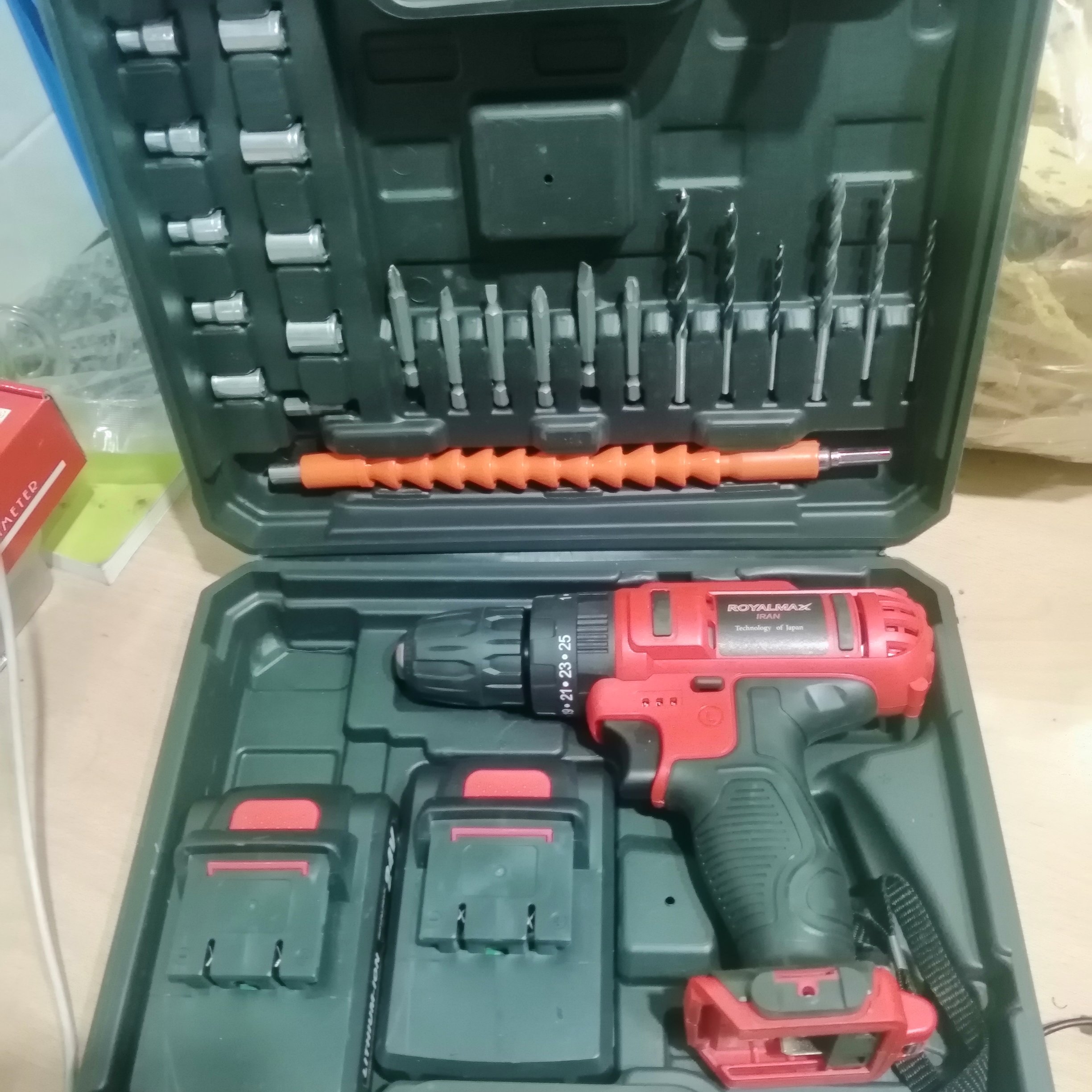 دریل شارژی 24ولت لیتیوم رویال مکس 