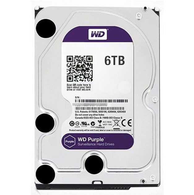 هارد اینترنال وسترن دیجیتال مدل بنفش Purple ظرفیت 6TBWestern Digital Purple 6TB Surveillance Hard Disk Drive - SATA 6Gb/s 35 Inch