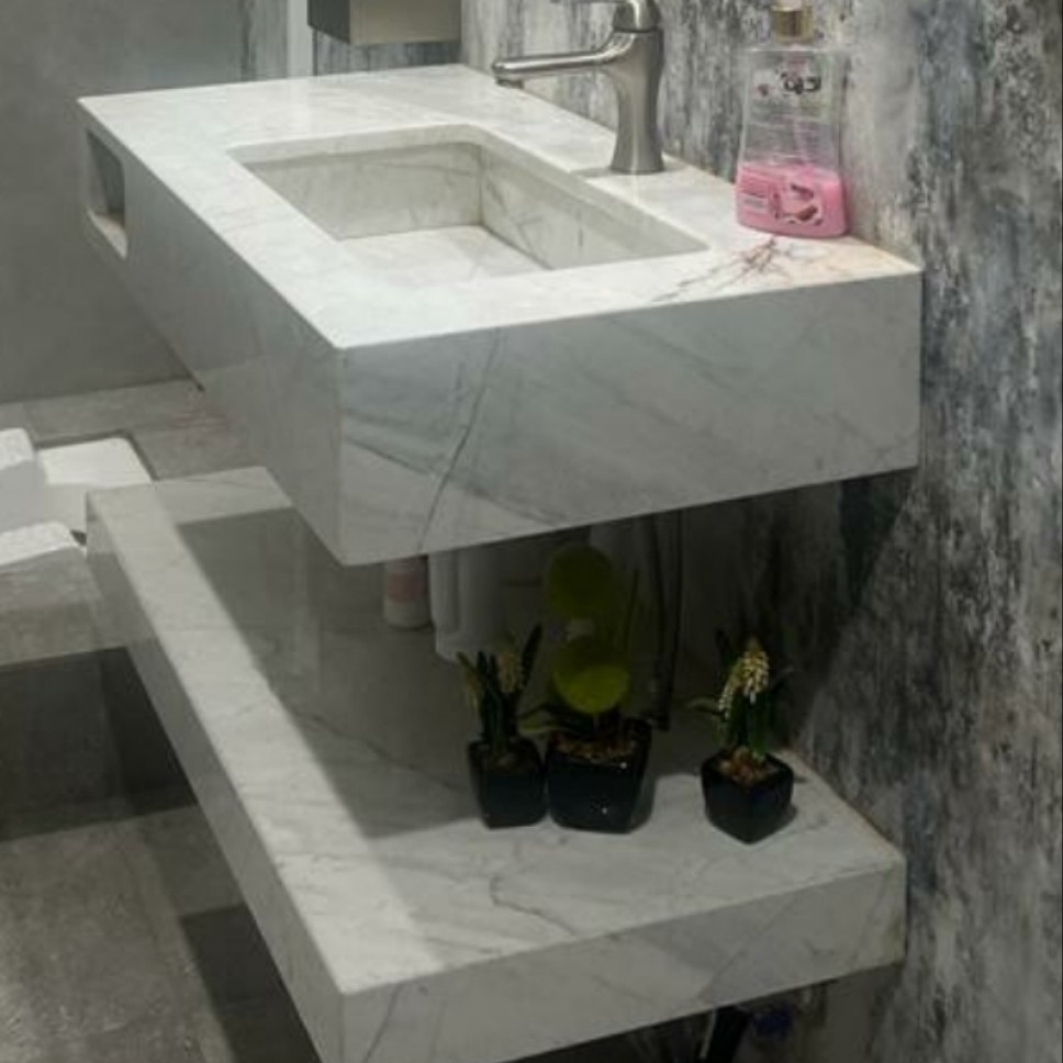  روشویی سرامیکی طرح پارادایس دوطبقه سایز چهل در هشتاد