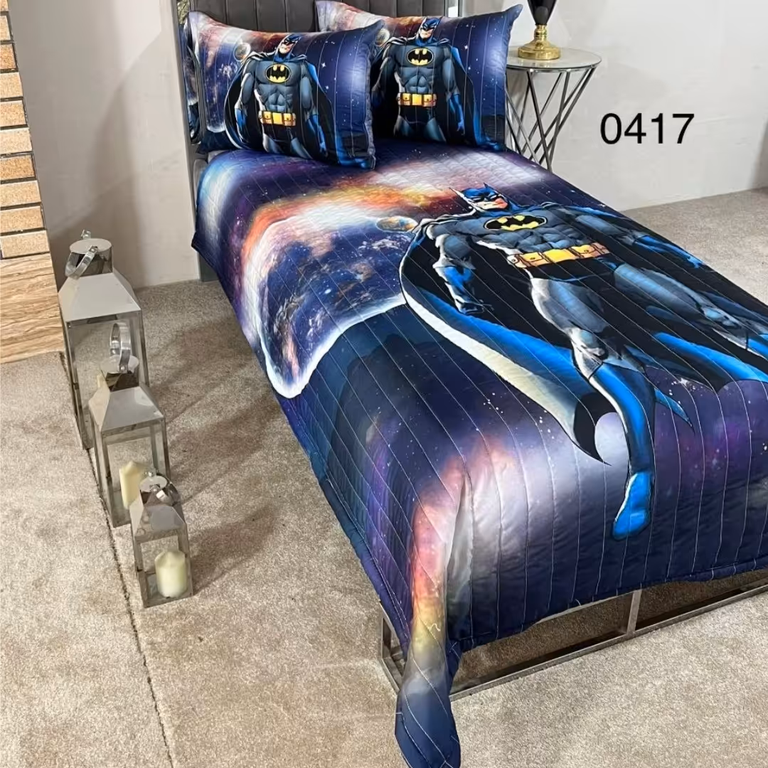 روتختی یک نفره چاپ دیجیتال  سه بعدی دورو سه تکه Batman3