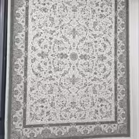 فرش پاتریس 1500شانه طرح افشان سی گل کرم کناره 3متری