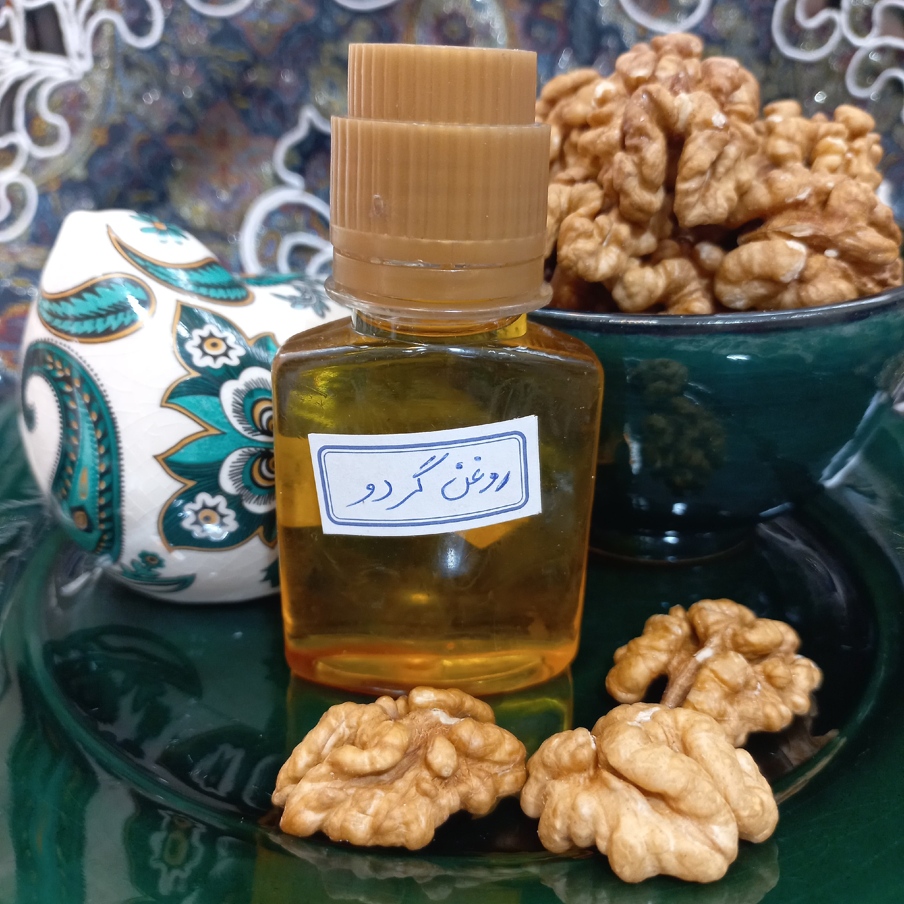 روغن گردو 60 سی سیارگانیکجلوگیری از ریزش موکنترل دیابتقند خون بهبود شوره سرگوارشی