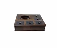 جعبه تی بگ چوبی 5 خانه {آبنوس l-fb}