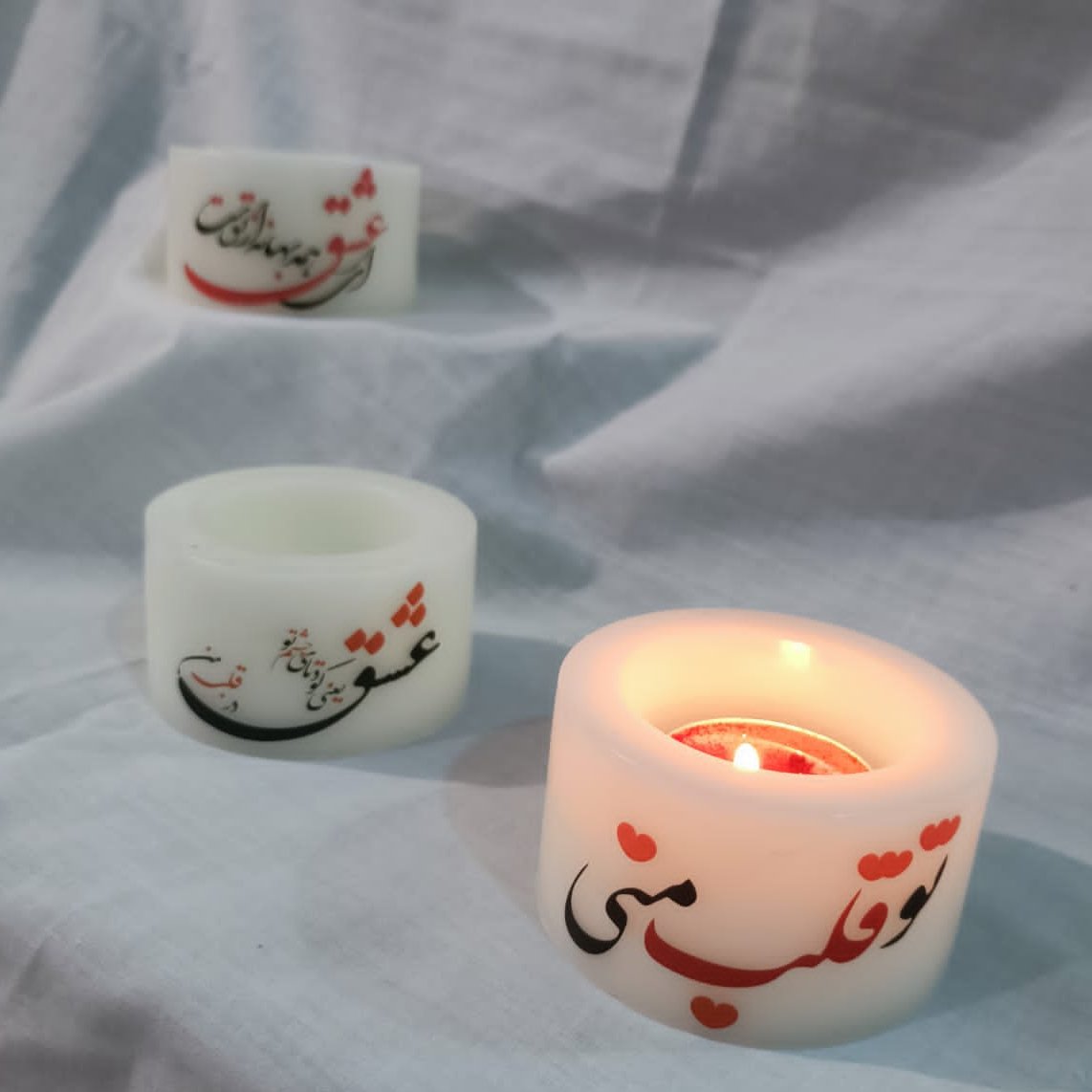 شمع فانوسی طرح ولنتاین