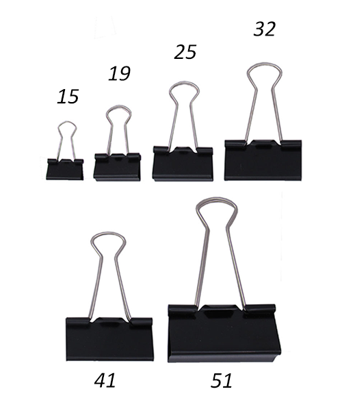 گیره  دوبل  مشکی نمره 51(بسته12عددی)