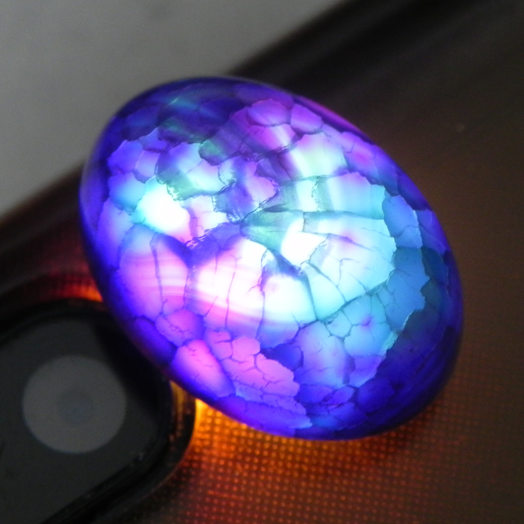 نگین عقیق دراگون تخم اژدها کبود اصل معدنی  مناسب انگشتری کد3